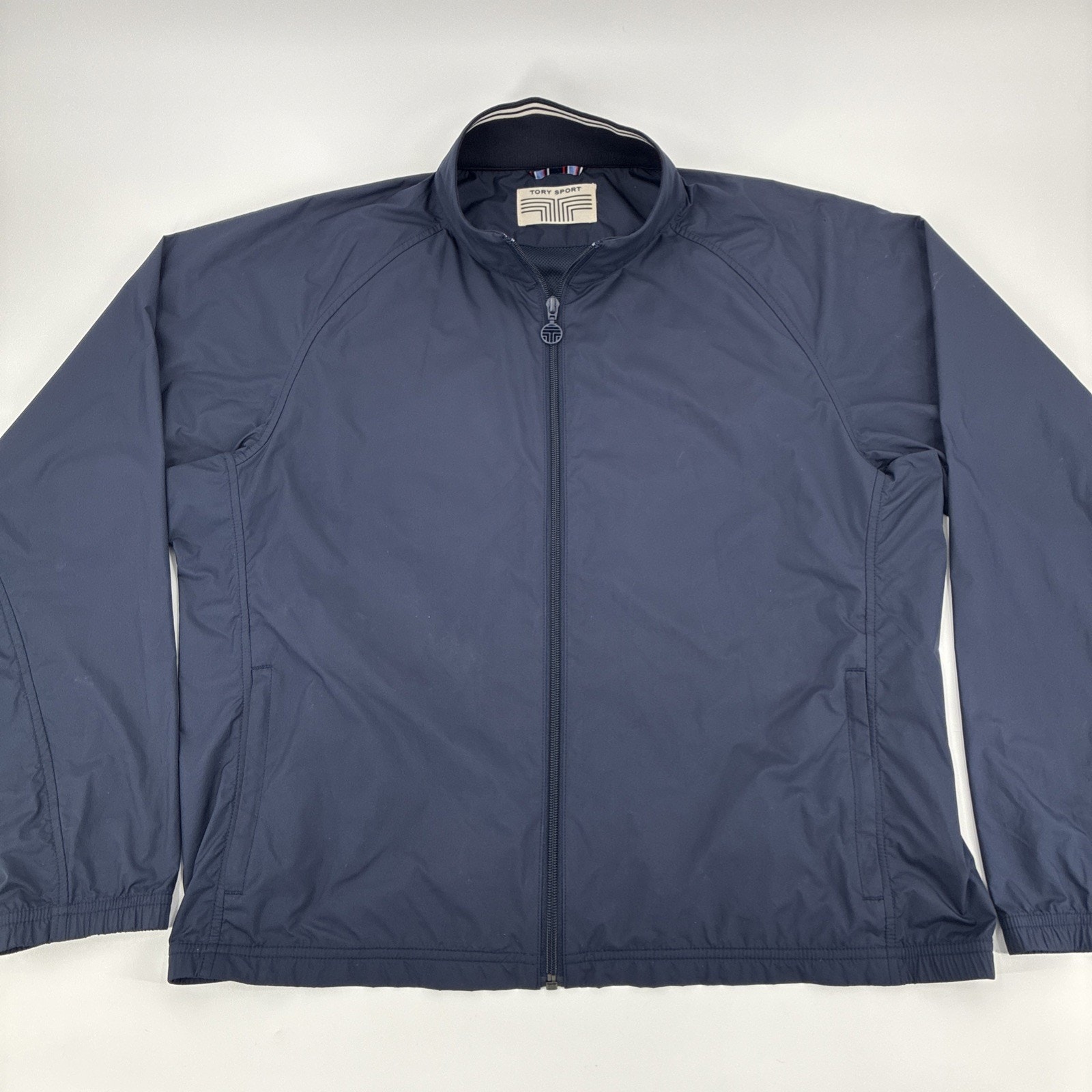 Tory Sport Tory Birch Jacket Women Large Blue Full Zip Windbreaker Active
